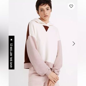 Madewell airyterry coloblock sold out hoodie nwt
